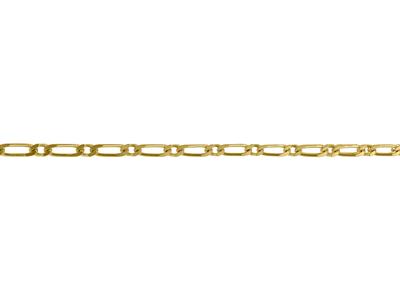 Figaro-kette Mit Alternierenden Maschen 11,4-seitig, 3,90 Mm, Vergoldet 3 Mikron