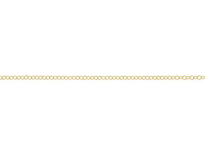 Ovale Spiegelmaschen-kette 3,66 Mm,vergoldet 3 Mikron
