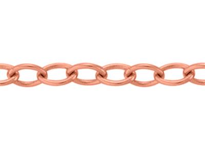 Kette Netz Runde Ankerkette Leicht 1,20 Mm, 18k Rotgold 5n. Ref. 00876
