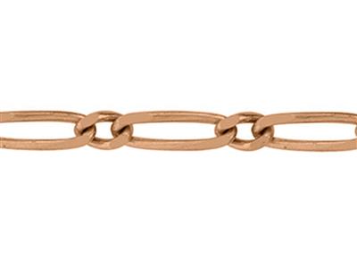 Figaro-glied Mit Alternierenden Maschen 11,1,50 Mm, 18k Rotgold 4n. Ref. 00894