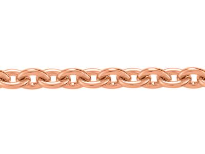 Kette Mesh Runde Ankerkette 1,30 Mm, Gold Rosa 18k. Ref. 00335 - Standard Bild - 2