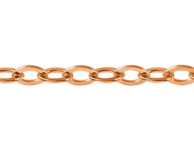 Kette Netz Flache Gliederkette Spiegel 0,90 Mm, 18k Rotgold 5n. Ref. 00881 - Standard Bild - 2