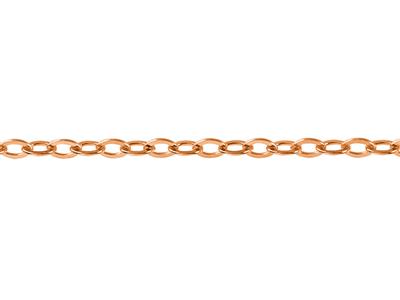 Kette Netz Flache Gliederkette Spiegel 0,90 Mm, 18k Rotgold 5n. Ref. 00881 - Standard Bild - 3