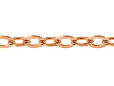 Kette Netz Flache Gliederkette Spiegel 1,50 Mm, 18k Rotgold 5n. Ref. 00883