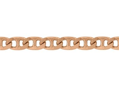 Kette Aus Flachen Marine-maschen 2,30 Mm, Rotgold 18k 4n. Ref. 00093