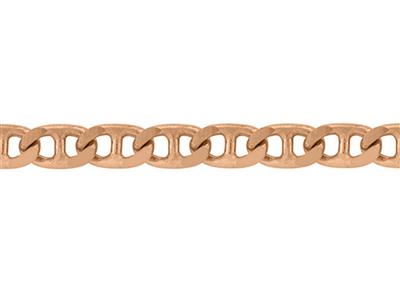 Kette Aus Flachen Marine-maschen 2,30 Mm,18k Roségold 4n. Ref. 00093 - Standard Bild - 1