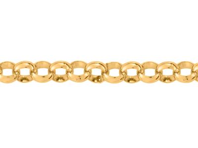 Kette Maschenweite Glieder Massiv 5mm, 18k Gelbgold. Ref. 00431