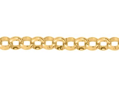 Kette Aus Hohlen Jaseron-maschen 9 Mm, 18k Gelbgold. Ref. 00487