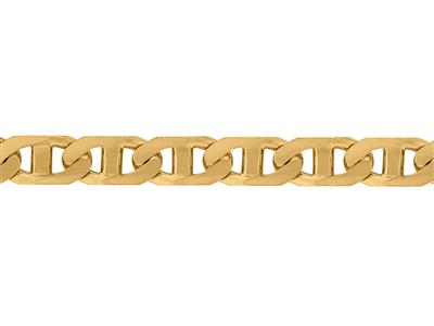Marine-gourmette-kette Massiv Gewölbt 6 Mm, 18k Gelbgold. Ref.00369