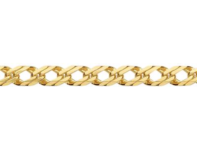 Gourmette-doppellosange-kette 4,40 Mm, Gelbgold 18k - Standard Bild - 2