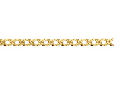 Gourmette-doppellosange-kette 4,40 Mm, Gelbgold 18k - Standard Bild - 3