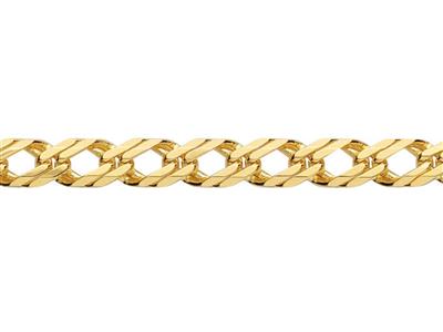 Gourmette Doppelrauten-glied 5,60 Mm, Gelbgold 18k