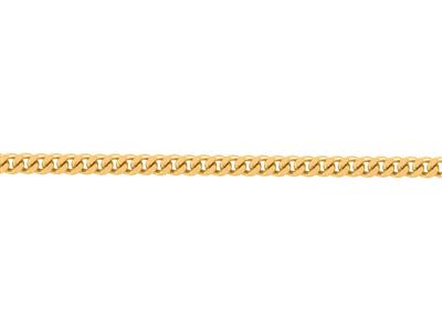 Kette Mit Diamantbesetzten Gourmet-maschen 1 Mm, 18 Karat Gelbgold. Ref. 00230 - Standard Bild - 3