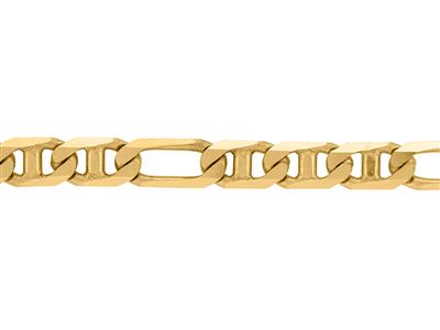 Kette Aus Abwechselnd Geschlagenen Marineketten 13, 3,30 Mm, 18k Gelbgold. Ref.00316