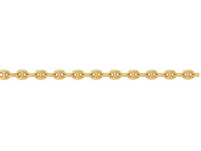 Kette Aus Massiven Kaffeebohnenmaschen 2,80 Mm, 18k Gelbgold. Ref. 01128 - Standard Bild - 3