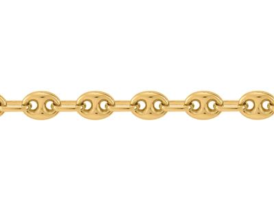 Kette Aus Massivem Kaffeebohnen-glied 7,70 Mm, 18k Gelbgold. Ref. 01175 - Standard Bild - 2