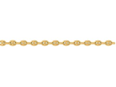 Kette Aus Massivem Kaffeebohnen-glied 7,70 Mm, 18k Gelbgold. Ref. 01175 - Standard Bild - 3