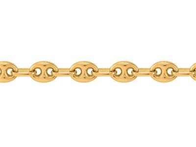 Kette Mesh Grain De Café Hohl6 Mm, 18k Gelbgold. Ref. 00292 - Standard Bild - 1