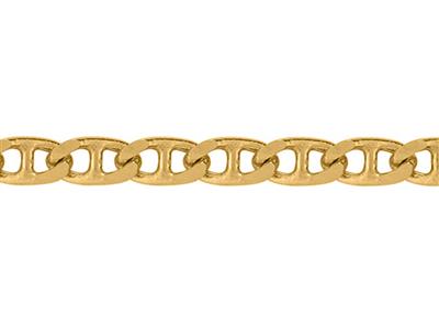 Kette Aus Flachen Marine-gliedern 2,40 Mm, 18k Gelbgold. Ref. 00093