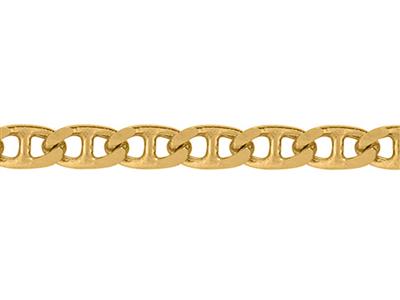 Kette Aus Flachen Marine-maschen 3 Mm, 18k Gelbgold. Ref. 00162 - Standard Bild - 1