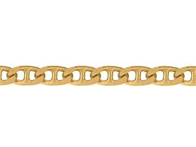 Kette Aus Flachen Marine-maschen 3 Mm, 18k Gelbgold. Ref. 00162 - Standard Bild - 2