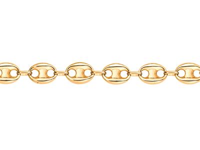 Leichte Hohle Kaffeebohnenkette 12 Mm, Gelbgold 18k