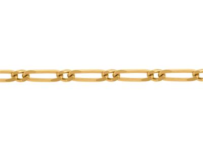 Figaro-kette Mit Alternierenden Maschen 1/1, 6 Mm, 18k Gelbgold. Ref. 00214 - Standard Bild - 3