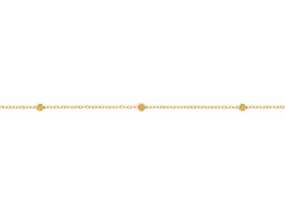Kette Aus Forat-maschen 0,50 MM Mit Kugel 1,80 Mm, 18k Gelbgold, Ref.15001
