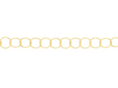 Verlängerungskette, Ringglied 2,80 Mm, Meterweise, Gelbgold 18k