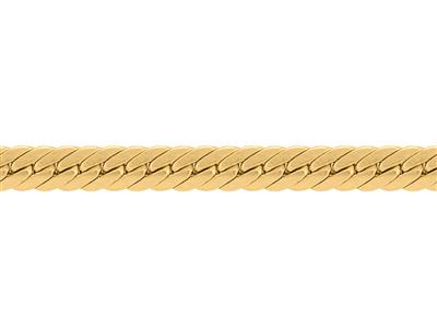 Englische Hohlmaschenkette 3,70mm, 18k Gelbgold. Ref. 00526