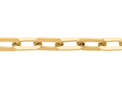 Rechteckglied-kette 2,10 Mm, Gelbgold 18k. Ref. 002015