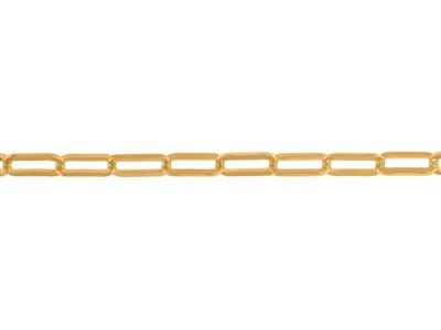 Kette Mit Rechteckigen Maschen 3,40mm, Gelbgold 18k. Ref. 00861bis - Standard Bild - 2