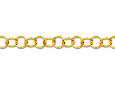 Massiv 4,80 MM Ringgliederkette, 18k Gelbgold. Ref. 00887