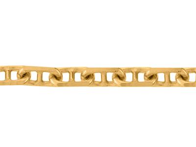 Kette Maschenweite Ankerkette Gefeilt 4,30 Mm, 18k Gelbgold. Ref. 00296 - Standard Bild - 2