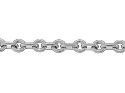 Linsenmasche 3,80 Mm, Weigold 18k Rhodiniert. Ref. 01238