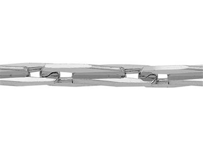 Massive Epi-maschenkette Mit Diamantbesatz, 1,90 Mm, 18k Weigold, Rhodiniert. Ref.20042