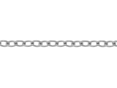 Kette Netz Runde Ankerkette Leicht 0,90 Mm, 18k Weissgold Pd 13. Ref. 00875 - Standard Bild - 3
