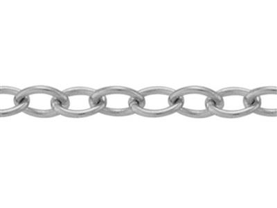 Kette Netz Runde Ankerkette Leicht 1,20 Mm, 18k Weissgold Pd 13. Ref. 00876