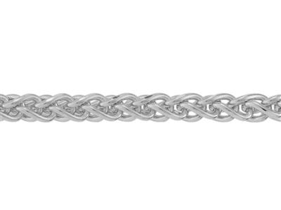 Massiv Diamantierte Palmier-kette 3,20 Mm, 18 Karat Weißgold, Rhodiniert. Ref. 20040 - Standard Bild - 2