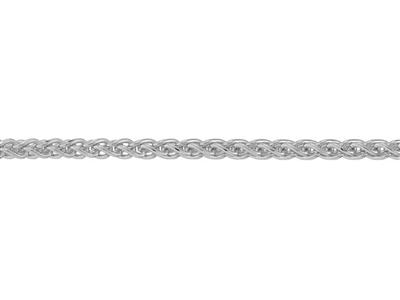 Massiv Diamantierte Palmier-kette 3,20 Mm, 18 Karat Weißgold, Rhodiniert. Ref. 20040 - Standard Bild - 3