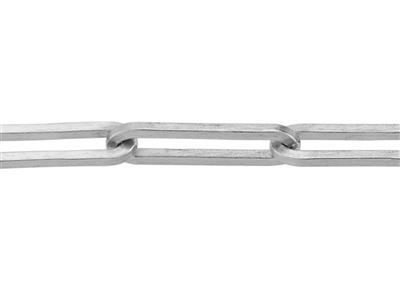 Kette Rechteckige Masche 1,75 Mm, Weigold 18k Rhodiniert. Ref. 00863
