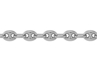 Kette Aus Massiven Kaffeebohnen-gliedern 3,90 Mm, 18k Weigold Bn. Ref. 00229