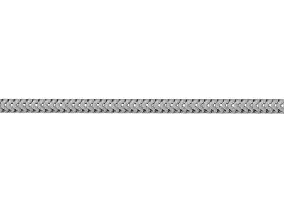 Runde Schlangenkette 1,20 Mm, 18 Karat Weißgold, Rhodiniert. Ref. 10018 - Standard Bild - 3