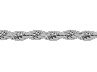 Mechanische Corde-kette 1,50 Mm, Weigold 18k Rhodiniert. Ref. 00602