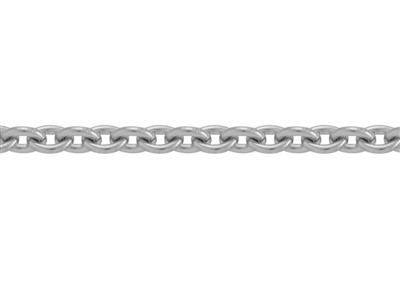Kette Mesh Runde Ankerkette 2,10 Mm, 18k Graugold Rhodiniert. Ref. 00355 - Standard Bild - 2
