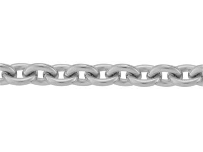 Kette Mesh Runde Ankerkette 2,60 Mm, 18k Graugold Rhodiniert. Ref. 00370 - Standard Bild - 1