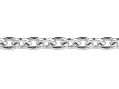 Kette Maschenweite Runde Ankerkette0,90 Mm, 18k Graugold Nicht Rhodin Iert. Ref. 00325 - Standard Bild - 1