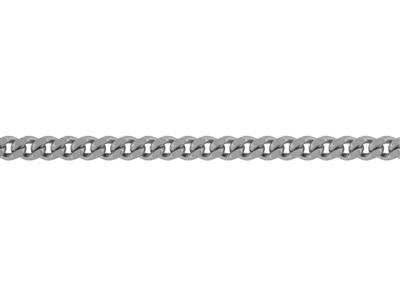 Diamantgeschnittene Gourmetkette 2mm, 18k Weißgold, Rhodiniert. Ref. 00260 - Standard Bild - 3