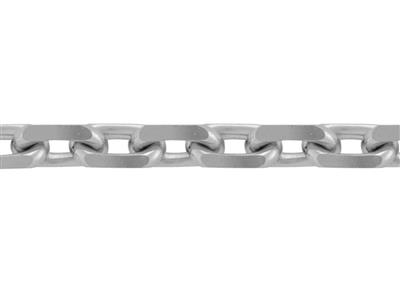 Diamantgeschnittene Forat-glied 2,60 Mm, 18 Karat Graugold, Rhodiniert. Ref. 00480