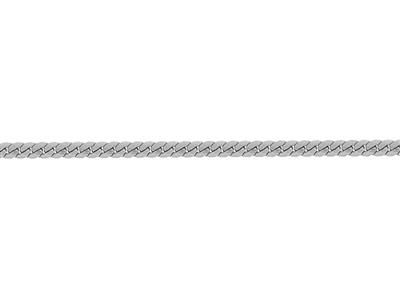 Massive Englische Masche 3 Mm, 18k Weißgold Pd 10. Ref. 00642 Bis - Standard Bild - 2